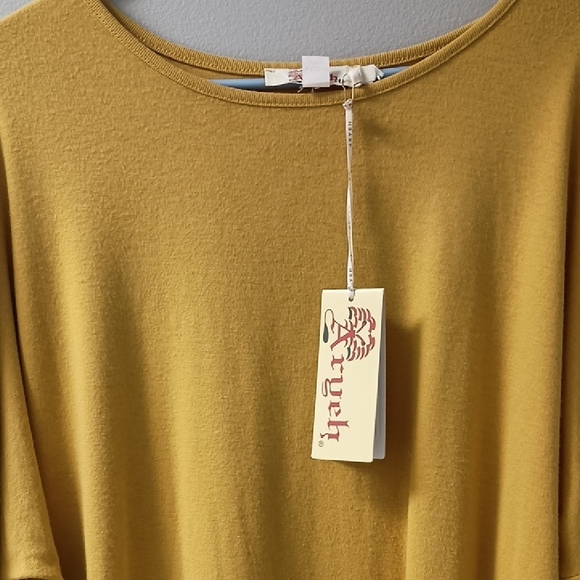 Aryeh Mustard Yellow Long Sleeve Dress - Picture 2 of 3